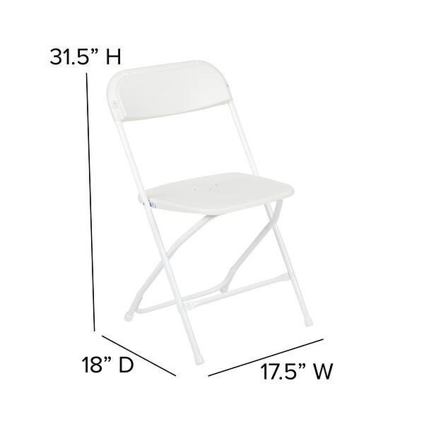 dimension image slide 6 of 7, 10 Pack 650 lb. Capacity Premium Plastic Folding Chair