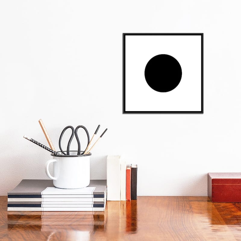 iCanvas "Black Circle" by Art Mirano Framed Canvas Print