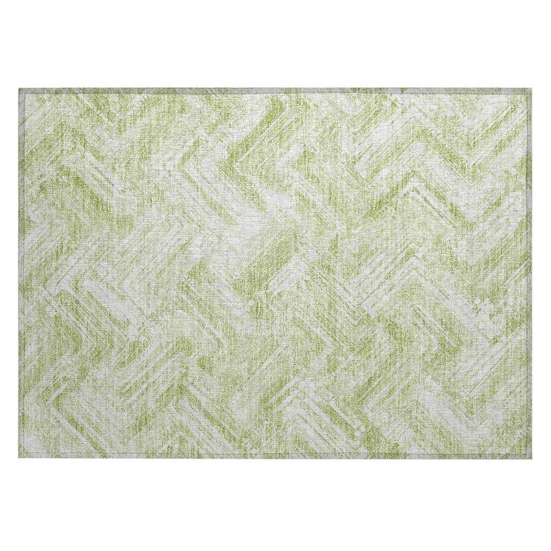 Machine Washable Indoor/ Outdoor Chantille Modern Chevron Rug