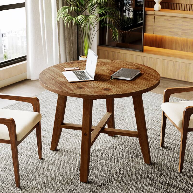 Solid Wood Conference Table, Office Meeting Table, Discussion Table Collaboration Desk