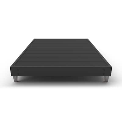 California King Size Upholstered Platform Bed Frame with Tool-Free Setup and 6" Faux-Wood Legs