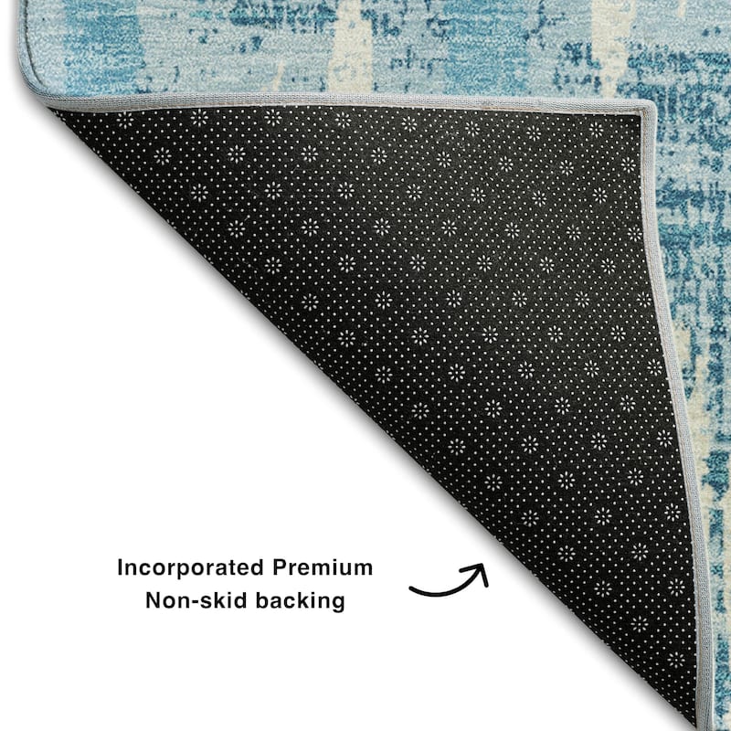 Premium Washable Super Soft Stripe Abrash Mayfield Rug