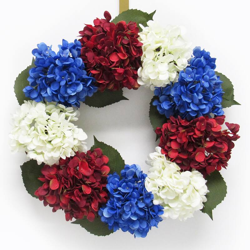 Artificial Hydrangea Flower Wreath 20in
