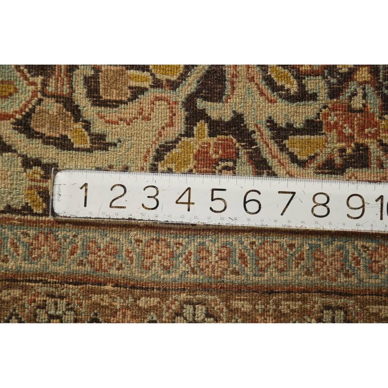 Vegetable Dye Tabriz Haj Jalili Persian Rug Hand-Knotted Wool Carpet - 9'3"x 12'9"