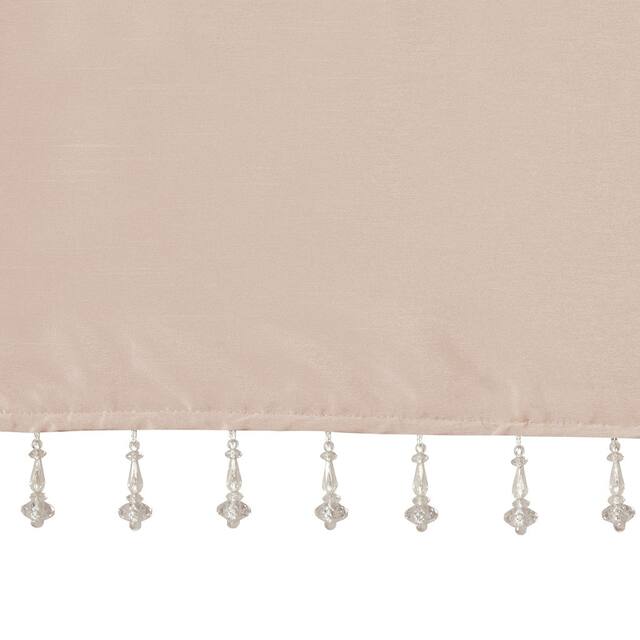 Madison Park Natalie Lightweight Faux Silk Valance with Beads - 50x26"