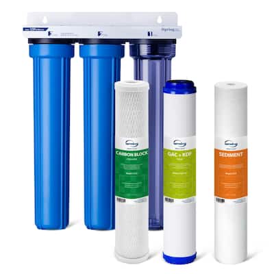 iSpring WCB32C-KS 3-Stage Heavy Metals Whole House Water Filter System, Reduces Lead, Chloramine, PFAS, Chlorine, Sediments