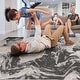 preview thumbnail 5 of 3, LOOM & LUXE Collection 2X3 Grey/Abstract Non-Shedding Area Rug - 36" D x 24" W x 0.28" H