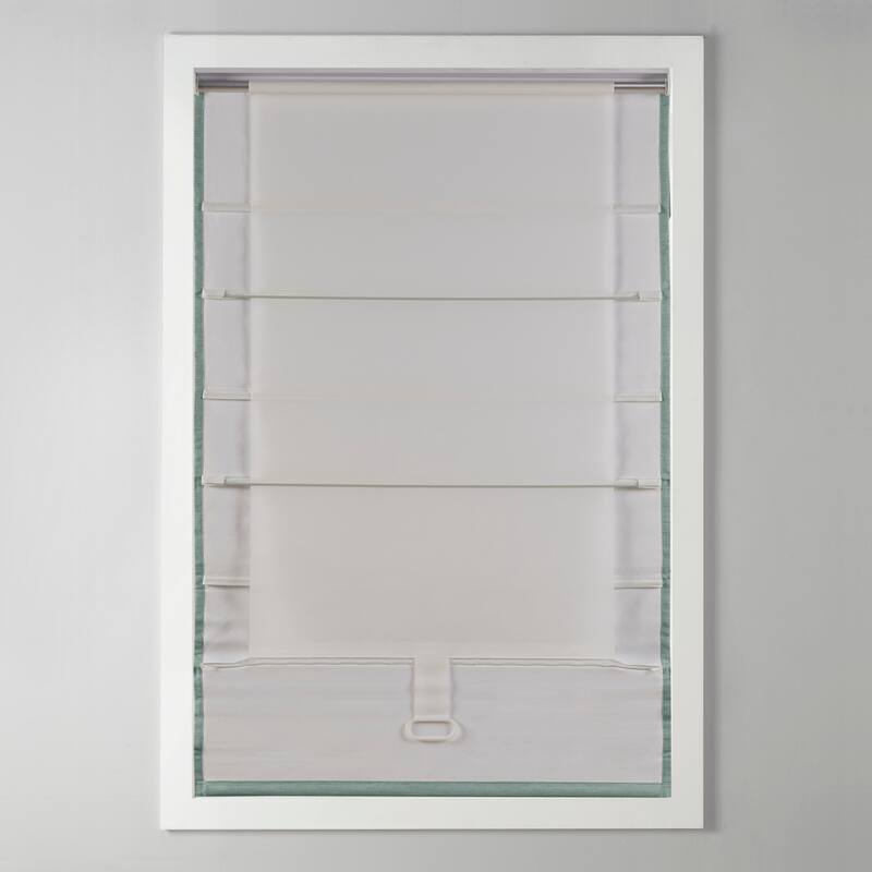 Madison Park Leighton Printed Faux Silk Room Darkening Cordless Roman Shade