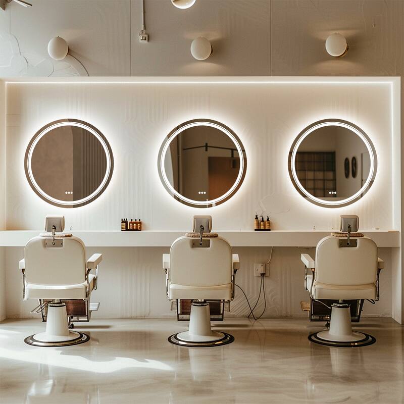 36" Bathroom Mirror with LED Light Circle Backlit Illuminated Anti-Fog - 36 Inches