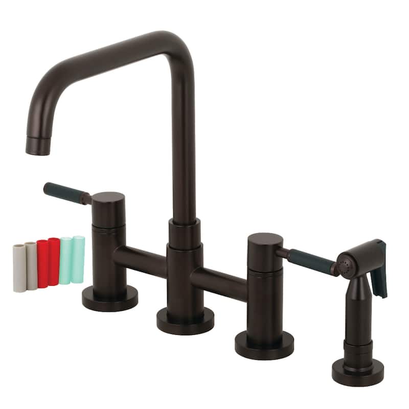 Kingston Brass Concord 1.8 GPM Widespread Bridge Kitchen Faucet -