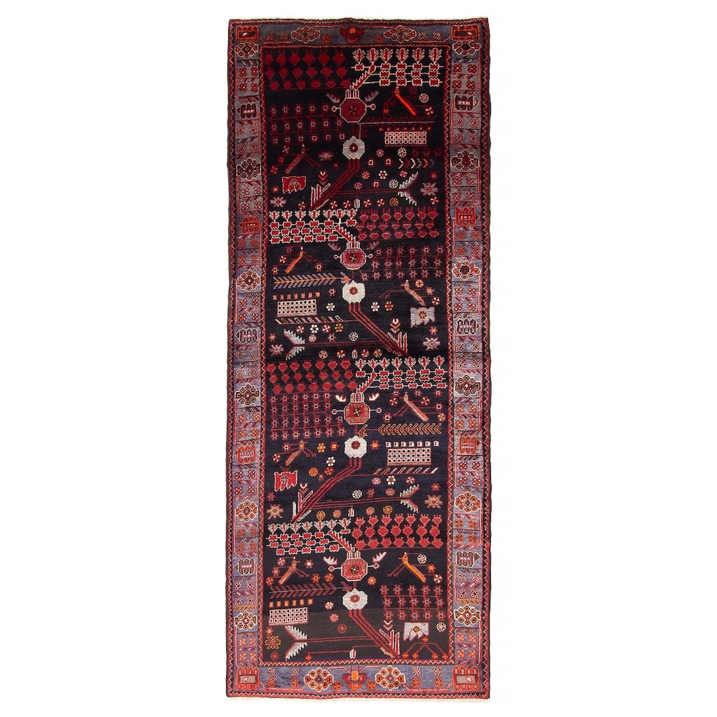 ECARPETGALLERY Hand-knotted Anadol Navy Wool Rug - 3'5 x 9'4