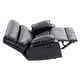 preview thumbnail 3 of 2, Faux Leather Upholstered Reclining Chair with Padded Arms - 39" - Black