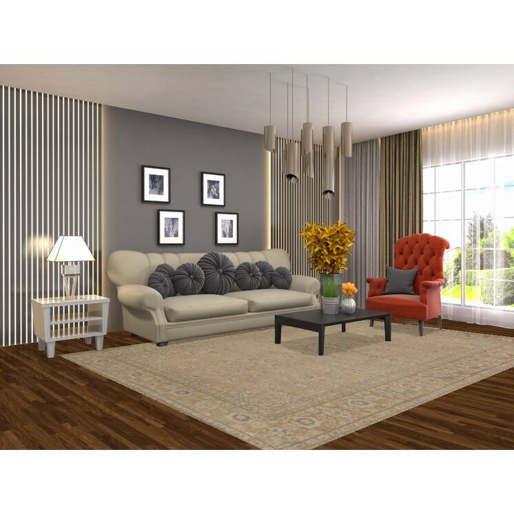 Najafabad Persian Vintage Rug Handmade Wool Carpet - 7'5"x 10'5"