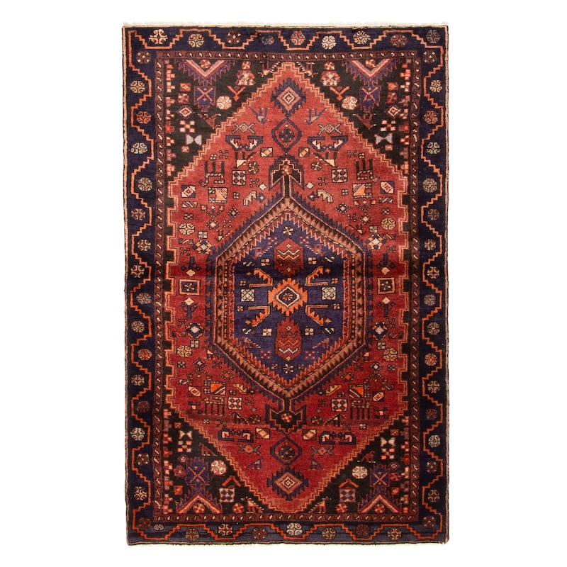 ECARPETGALLERY Hand-knotted Andelz Dark Red Wool Rug - 3'11 x 6'5