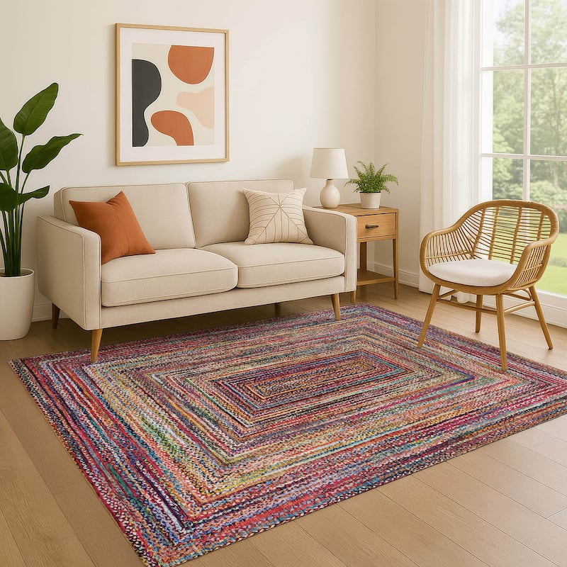 Premium Washable Super Soft Modern Dimensions Mayfield Rug - Paprika - 2'6" x 3'10"