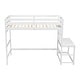 preview thumbnail 8 of 20, Twin Size Pine Wood High Loft Bed with Ladder and Guardrails