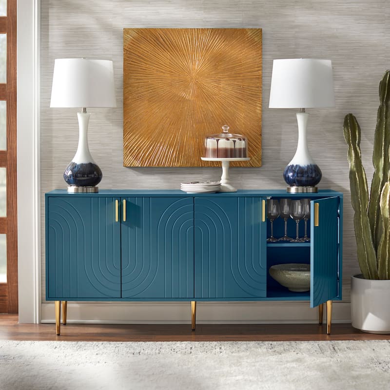 Lifestorey Tabaria Mid-Century Four Door Sideboard/Buffet