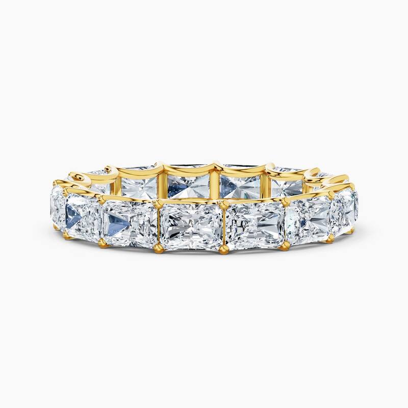 Auriya 14k Gold Radiant East-West Lab Grown Diamond Eternity Band 2.10 - 8.25 ct. tw. (F-G, VS) - 4.50 ct. wt. - 8 - Yellow