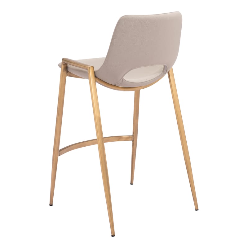 Desi Counter Stool Beige & Gold