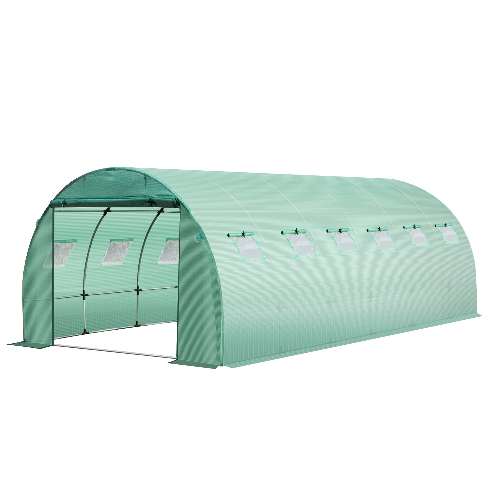 Outsunny Replacement Greenhouse Cover Tarp with 12 Windows for