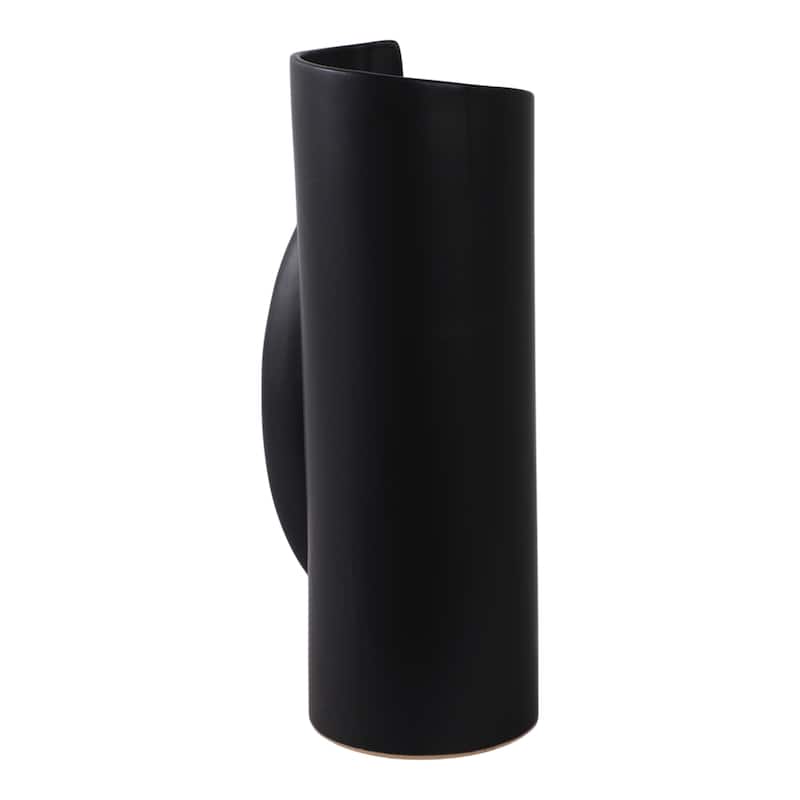 Ceramic Stoneware Vase Sculptural Curved Silhouette Modern Design