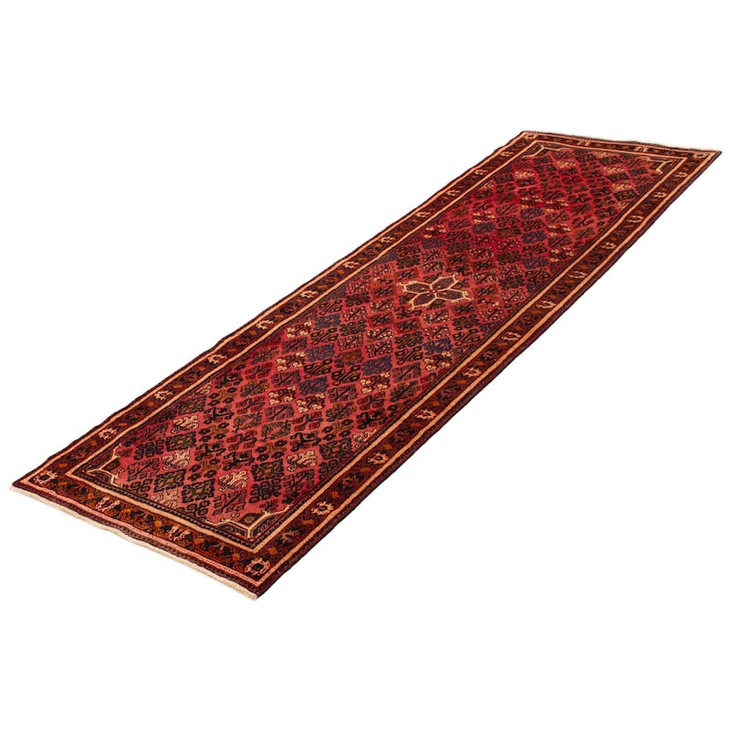 ECARPETGALLERY Hand-knotted Kayseri Red Wool Rug - 3'10 x 12'10