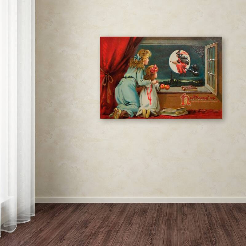 Vintage Apple Collection 'Halloween Out The Window' Canvas Art