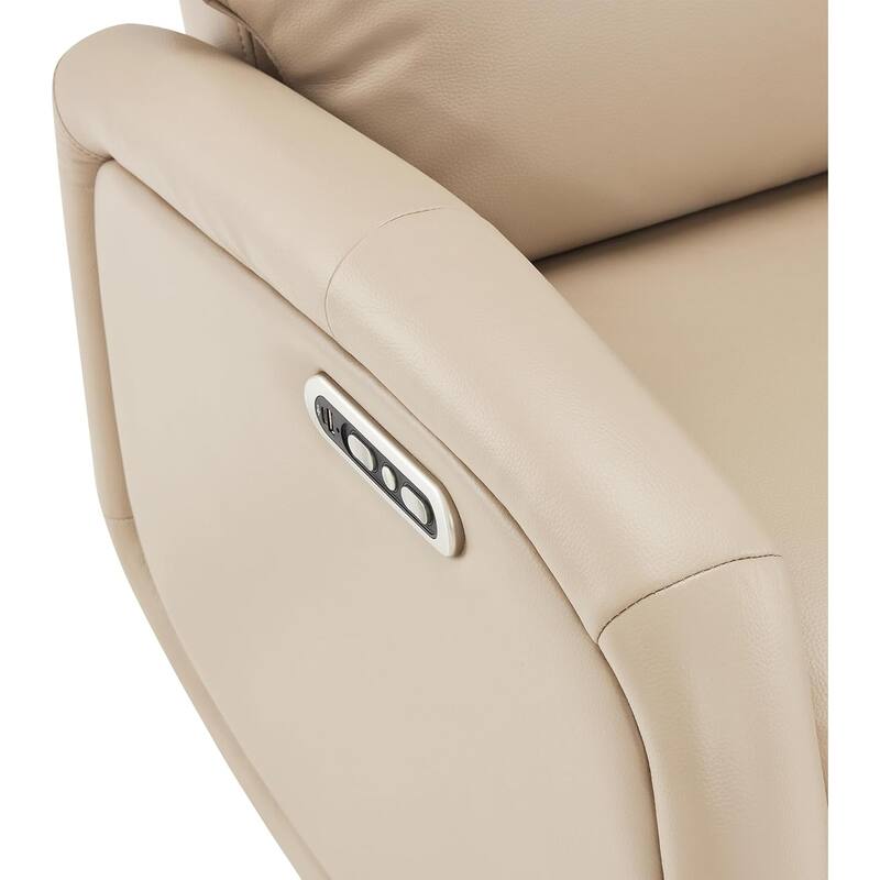 MCombo Dual Motor Power Recliner Chair for Adults, Modern Faux Leather Electric Swivel Recliner with USB Charging