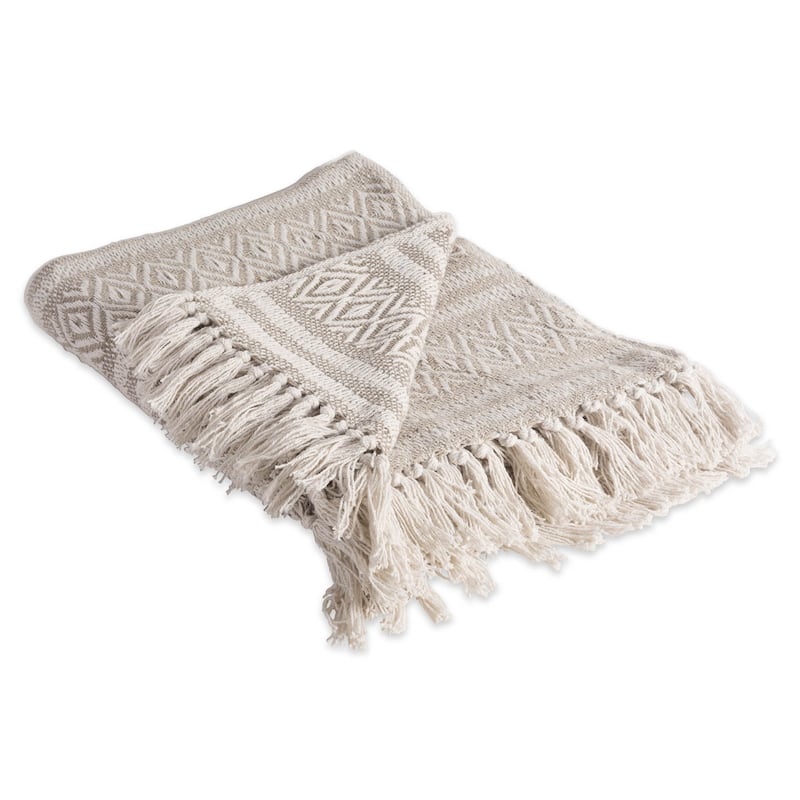 DII Slub Stripe Decorative Throw - Stone Adobe Stripe