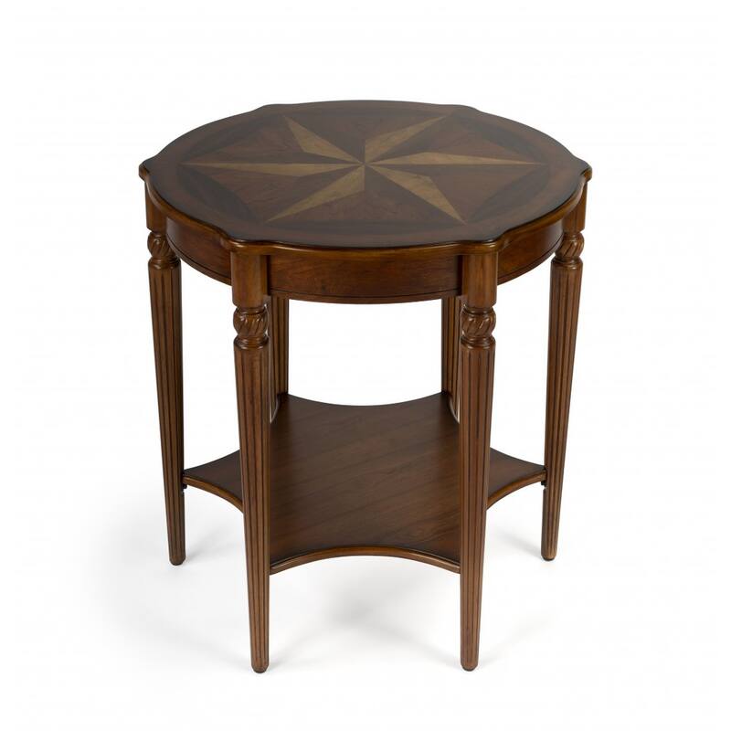 HomeRoots Olive Ash Burl Accent Table