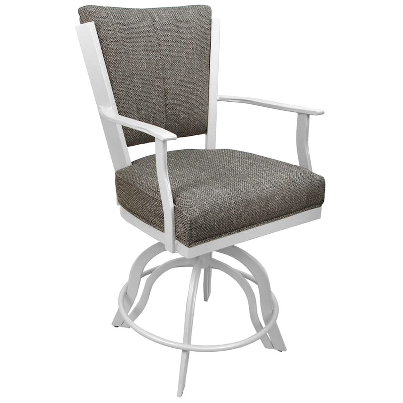 Montana Brown Swivel Tilt Metal 30" or Counter 26" Bar Stool - White - Counter Height
