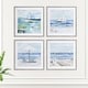 preview thumbnail 1 of 5, StyleCraft Beach Front - Set of 4 Printed Framed Canvas Wall Art Plastic - Multi