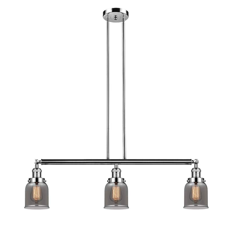 Innovations Lighting Small Bell 3 Light 38" Wide Linear Chandelier
