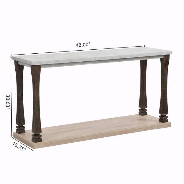 48 inch Long Rectangle Mid-Century Console Table - Bed Bath & Beyond ...