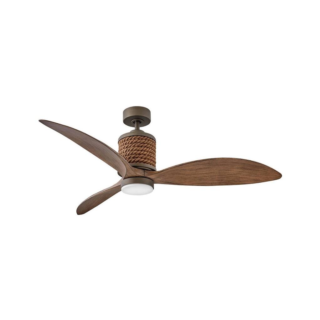 Hinkley Marin LED Outdoor Ceiling Fan - Metallic Matte Bronze - 60"