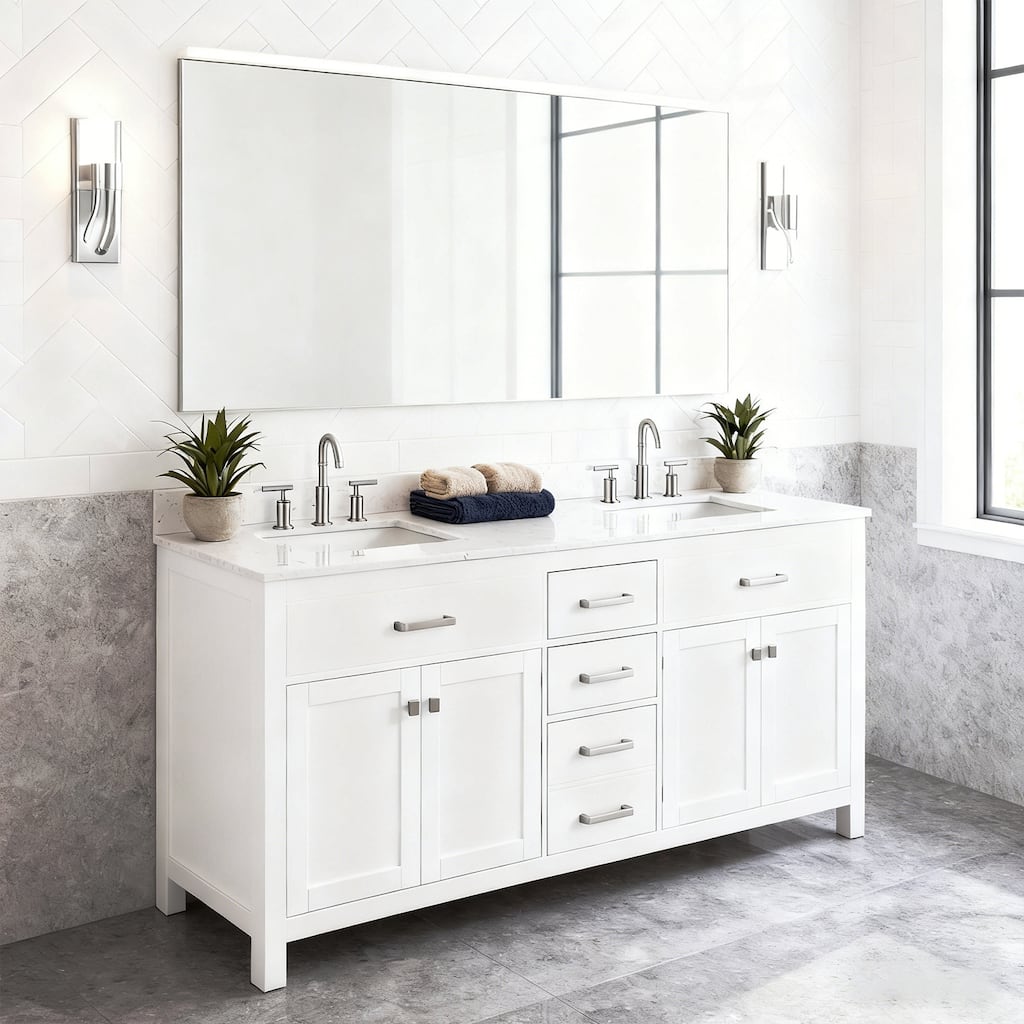 Nephelily 48" 60" 72" Uni-Vanity Bathroom Cabinet with Extra-Tall Drawer - 48 in. Base Only No Top