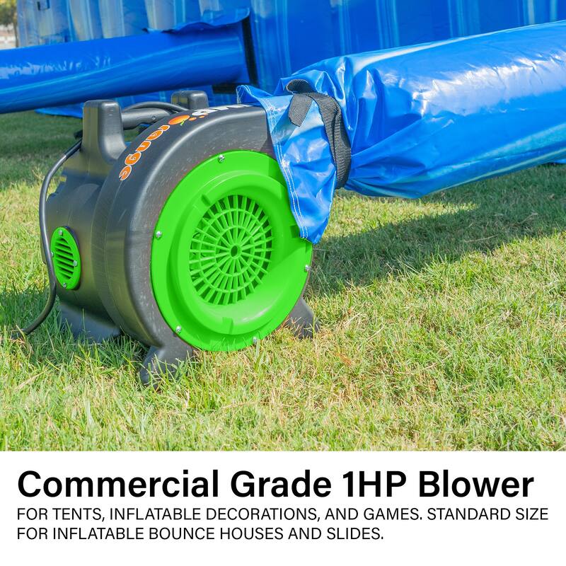 JumpOrange Bounce House Air Blower 1HP for Inflatables Bouncy Castle and Slides Commercial for Indoor and Outdoor Use