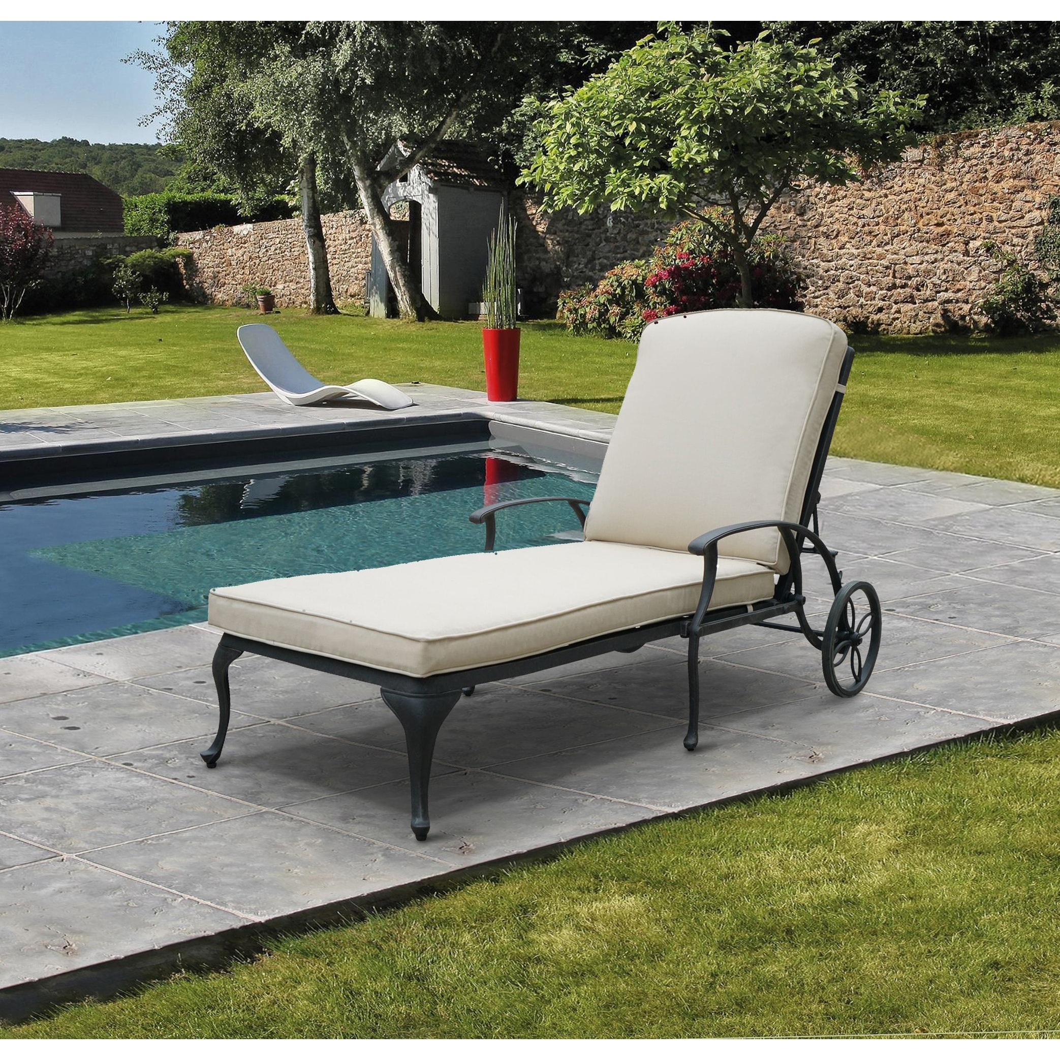 Aluminum Reclining Outdoor Chaise Lounge