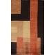preview thumbnail 1 of 18, Vegetable Dye Gabbeh Modern Area Rug Handmade Wool Carpet - 6'7" x 9'7"