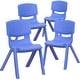 preview thumbnail 29 of 47, 4 Pack Plastic Stack School Chair with 12" Seat Height - Kids Chair