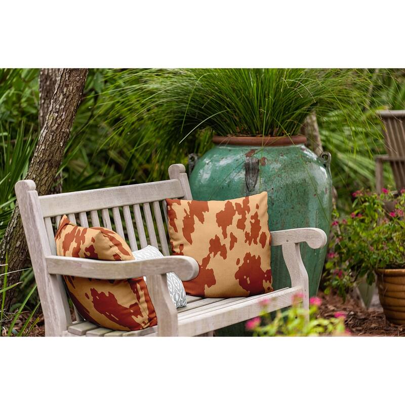 Moo Print Indoor/Outdoor Throw Pillow