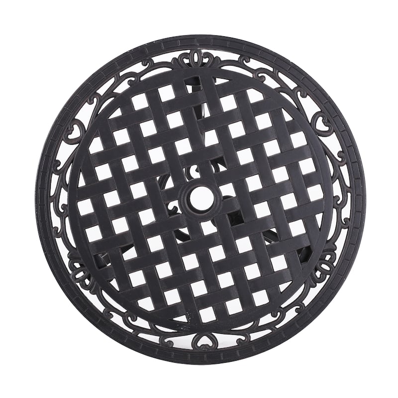 Roomfitters 3-Piece Metal Bistro Set Outdoor Patio Dining Furniture with Round Table and 2 Chairs, Black