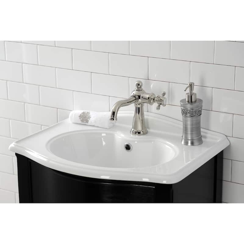 Kingston Brass Nautical Single-Handle 1-Hole Deck Mount Bathroom Faucet