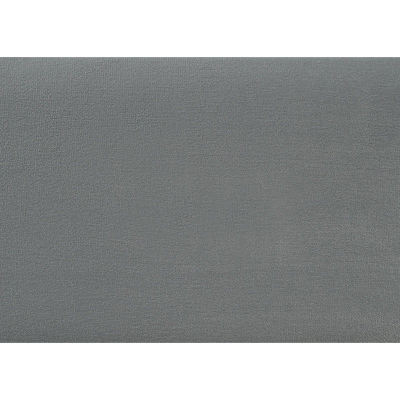 Twin Size Wood Platform Bed with Ribbed Upholstered Headboard and Low-Profile Frame