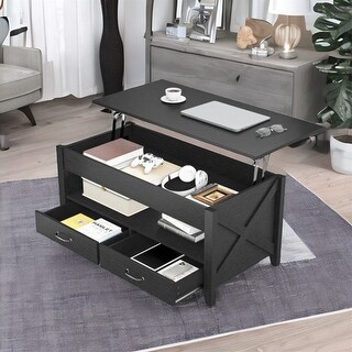 Lift Modern Coffee Coffee Table with 2 Storage Drawers - Bed Bath ...