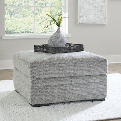 Signature Design by Ashley Casselbury Cement Ottoman with Storage