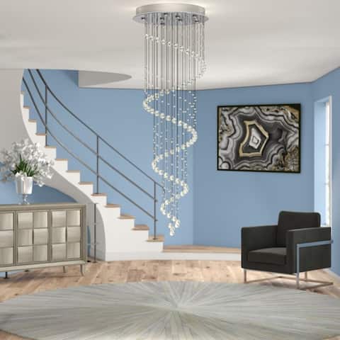 Maxax 8 - Light Statement Tiered Chandelier with Crystal Accents