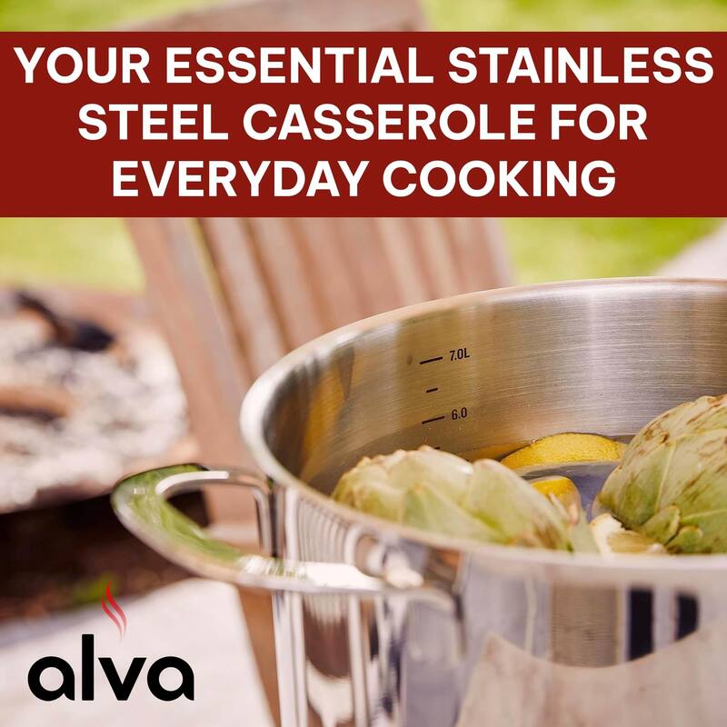 Alva Maestro Stainless Steel Stock Pot - Heavy Duty, Non-Toxic