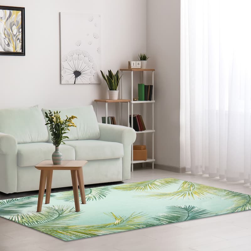 Liora Manne Marina Palm Border Indoor/Outdoor Rug