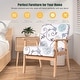 preview thumbnail 6 of 9, Costway Modern Accent Armchair Fabric Lounge Chair w/Rubber Wood Leg - Multi Color